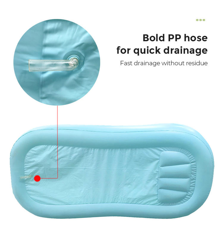 Inflatable bath bed for elderly