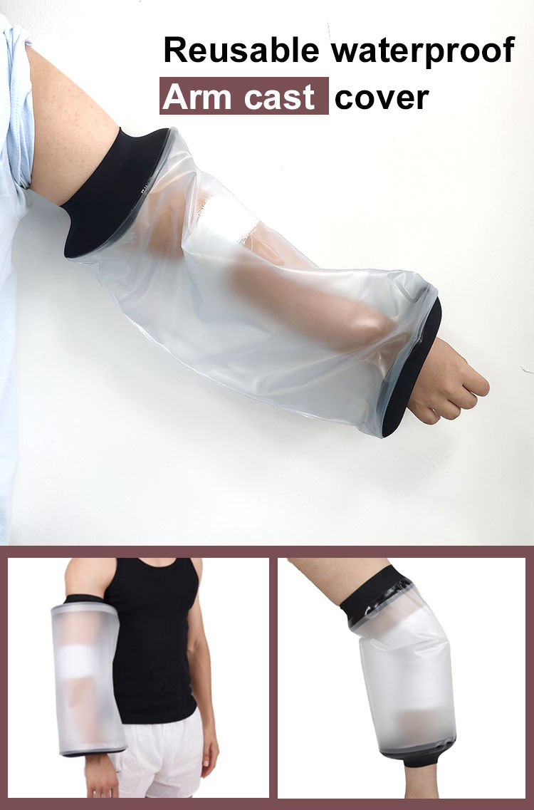 Waterproof shower arm cast cover